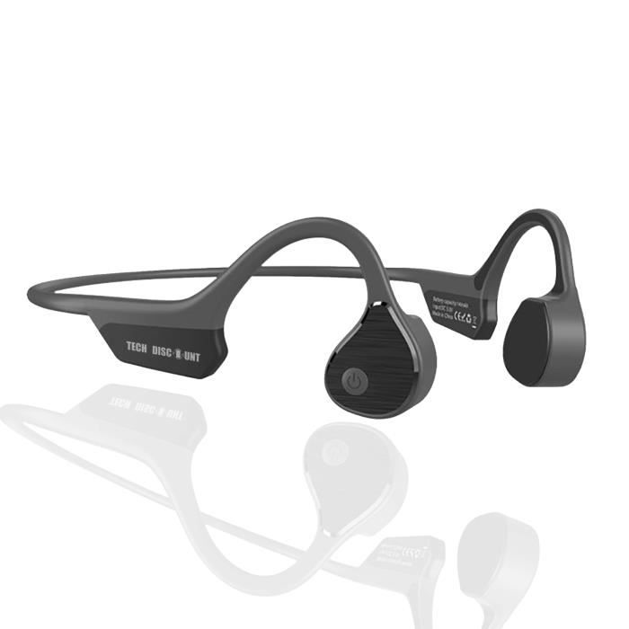 TD® Casque Bluetooth à conduction osseuse Casque sans fil Bluetooth 5.0 Écouteurs non intra-auriculaires