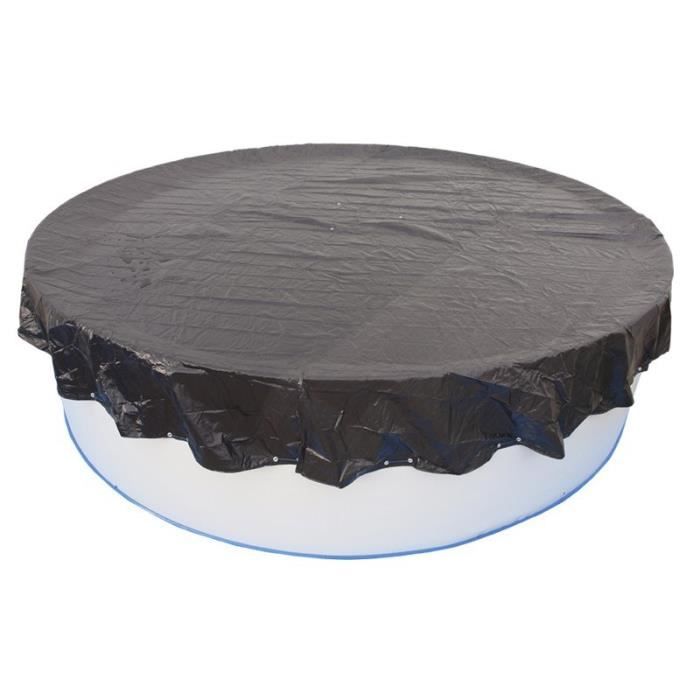 Bâche Piscine Ovale Tissu Oxford 210D - Taille 2,4x4,3m, Noire, étanche, Protection Hiver Pour Piscine Hors-sol