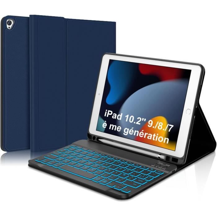 Clavier iPad 9eme Generation, Coque Clavier pour IPad 10.2 9ème