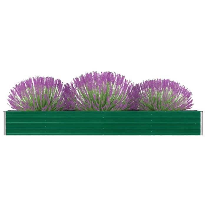 vidaXL Lit Surélevé Pot de Fleurs Bac à Plante Pot de Plante Bac de Fleurs Jardinière Jardin Extérieur 320x40x45 cm Acier 47053