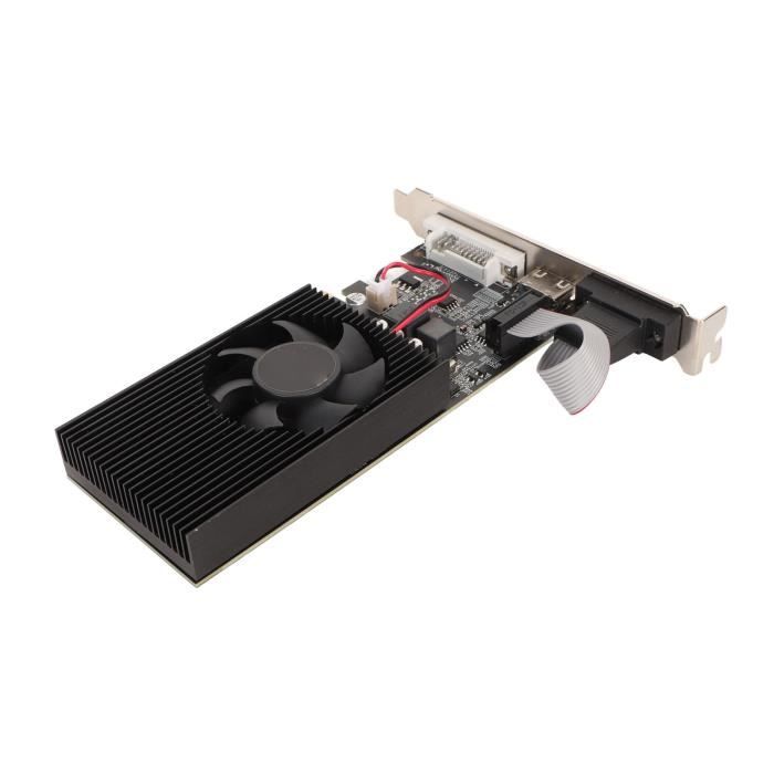Vvikizy Carte Graphique GT 730 4G DDR3B 128bit Ventilateur de Refroidissement Support VGA DVI HD Interface Multimédia Jeu