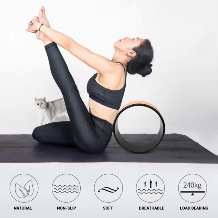 Roue de Yoga Professionnelle brûleur,Équipement de Fitness à Dos Ouvert