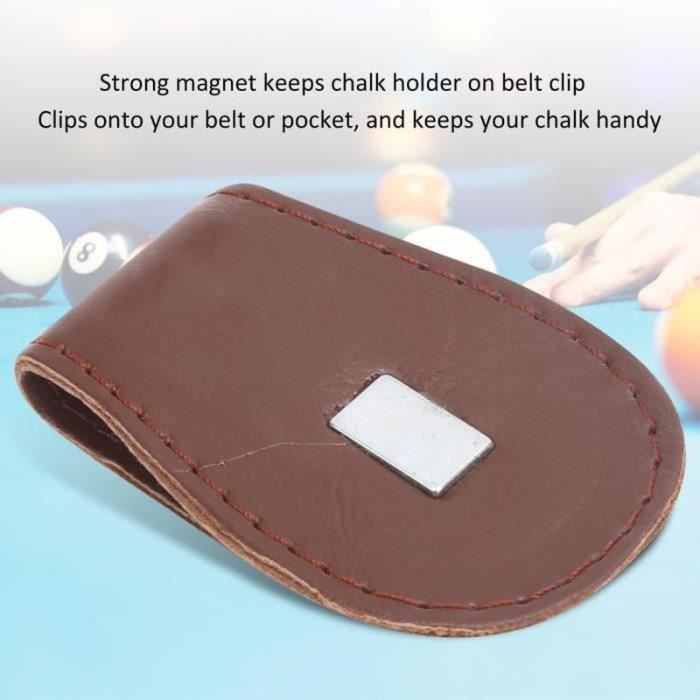 Support Magnétique Craie Billard Alliage Aluminium Bleu Avec Clip Ceinture - Pratique Et Solide