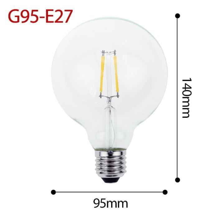 AMPOULE LED,E27 G95 220V4WCold WhiteAmpoule LED à Filament rétro