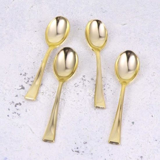 40 Cuillères En Plastique Transparent - Réutilisables, Individuellement Emballées - Pour Desserts, Glaces