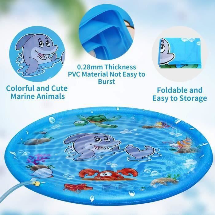 1/1.5/1.7m tapis de pulvérisation jouet chien de compagnie piscine