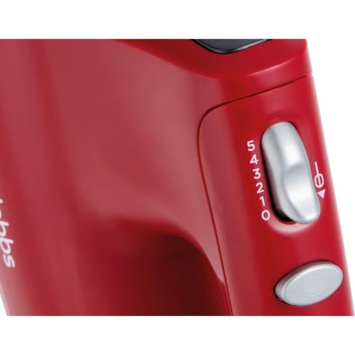 Batteur Rouge Fonction Turbo Batteur électrique Russell Hobbs Desire Rouge - 5 Vitesses Fonction Turbo Batteur Position Rangement Vertical
