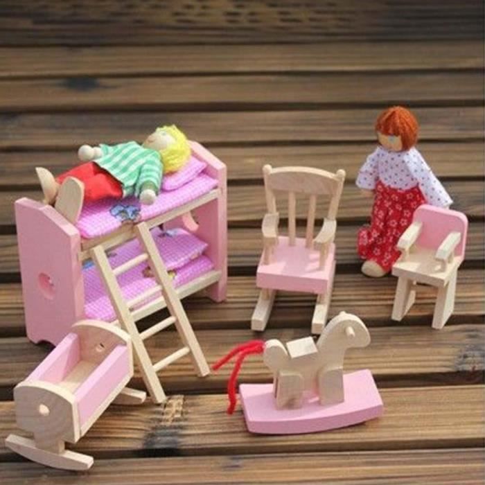 Kisoy Maison De Poupée Miniature Avec Kit De Meubles, Fait à La Mai Modele De Maison Pour Adolescents Et Adultes Cadeau H Amz B0
