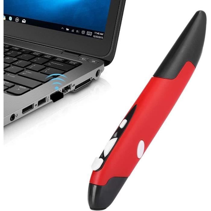 Souris Optique Sans Fil Mini En Forme De Stylo - Connexion 2.4GHz - Dimensions 14x2x1.5 Cm - Neuf, Générique