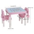 Ensemble de table et de chaise en plastique pour enfants pour enfants, bureau d'étude pour la maternelle à la maison # 1 HB044-2