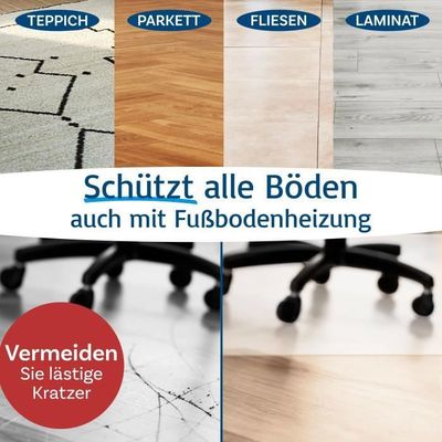 Tapis De Protection Transparent Pour Chaises De Bureau – Protège Vos Sols Sans Les Cacher | KARAT - 2