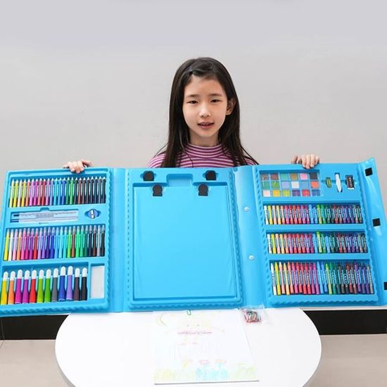 208PCS Dessin crayons,Malette de Coloriage Enfants Aquarelle Crayon Enfants  Dessin Kit Crayons de Couleur Ensemble Crayon Peinture - Cdiscount  Beaux-Arts et Loisirs créatifs