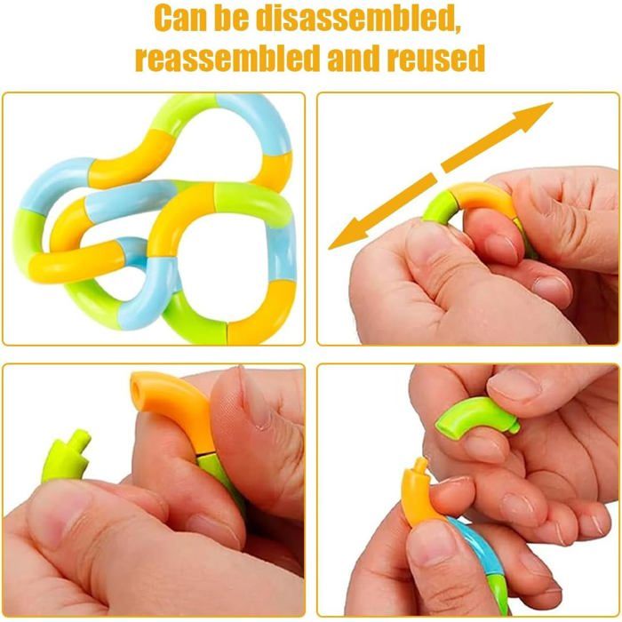 USTNIR Lot de 30 Bracelets Zip, Jouets sensoriels Anti-Stress