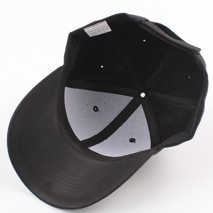 Casquette Baseball Unisexe Visière Longue Anti-UV - Respirante Coton/Polyester - Réglable 56-59cm