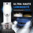 Phares de Voiture à LED H7 pour Lampe LED Auto-une paire-12V 36W 4000LM 6000K-Adaptables à Tous Les Modèles-Blanc-Voiture Phare LED-3