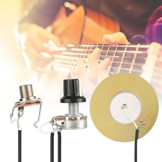 Micro-Guitare Acoustique Microphone Contact PiéZo pour Guitare UkuléLé  Violon, Mandoline, Banjo, Kalimba, Harpe - Cdiscount Instruments de musique
