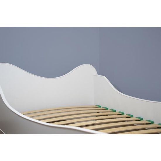 Midi Lit D Enfant Pour Garcons Et Filles 140x70 Cm Ensemble Lit Matelas Sommier Meubles Chambre D Enfant Blanc Cdiscount Maison