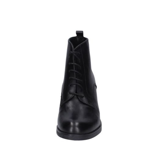 ANDRE Bottines Femme Noir Cuir EZ547 Noir Cdiscount Chaussures