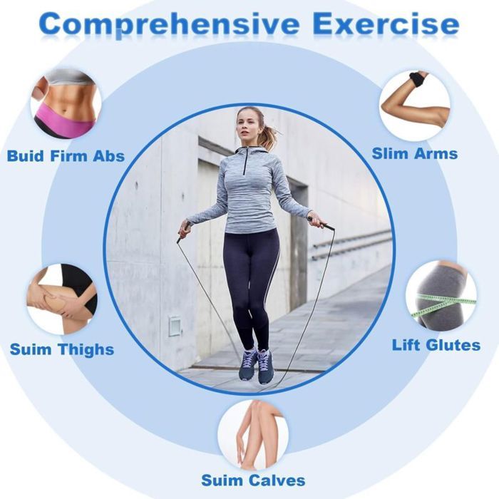 Corde à Sauter avec Barre de Poids - Corde à Sauter Sport - Corde à Sauter pour Adultes - Corde Corde à Sauter avec Barre de Poids - Corde à Sauter Sport - Corde à Sauter pour Adultes - Corde