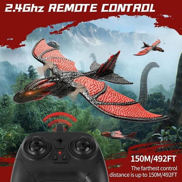 Avion Télécommandé 2.4GHz Avec LED Et Gyroscope 4 Axes - Vol Stable, Voltige 360°, Pour Débutants Et Enfants - 4