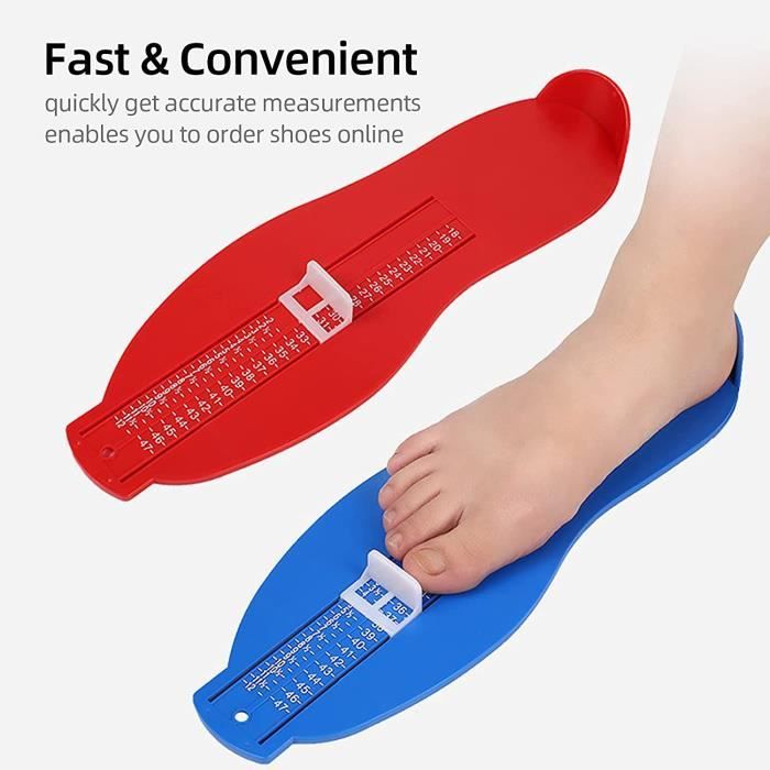 Pédimètre Adulte et Enfants - Pointure Chaussure Mesurer Pied Dispositif de  Mesure pour Déterminer la Pointure 18 à 47 (Blue) (Blue) 