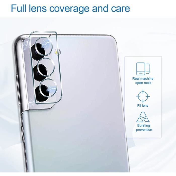Verre Trempé pour Samsung Galaxy S21 FE 5G avec Cadre d'Installation, 2  Films de Protection et 3 Protection Ecran Caméra, 2+3+[22] - Cdiscount  Téléphonie