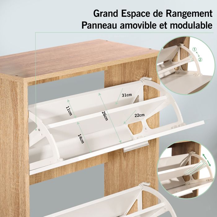 Etagere chaussure, range chaussures empilable, meuble chaussure en  plastique, étagère chaussures à 5 Niveaux boite rangement, Noir - Cdiscount  Maison