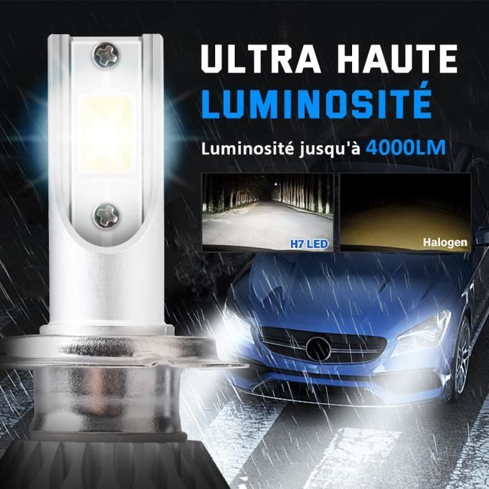 Phares de Voiture à LED H7 pour Lampe LED Auto-une paire-12V 36W 4000LM  6000K-Adaptables à Tous Les Modèles-Blanc-Voiture Phare LED - Cdiscount Auto