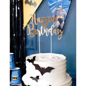 Décoration Gâteau "50th Birthday" - Or Rose - 16x20cm