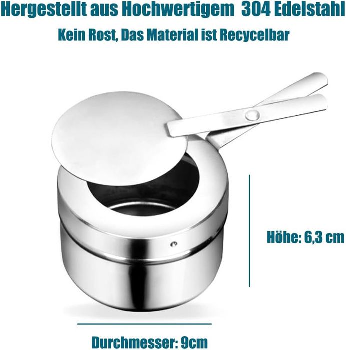 Lot De 3 Brûleurs à Fondue Mini Réchaud Alcool Portable Inox - Pour Hotpot, Camping Et Buffet
