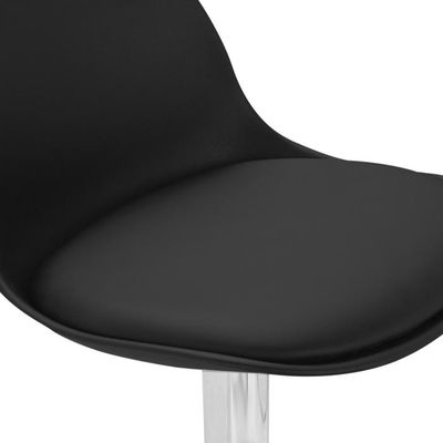 IDMarket Lot De 4 Tabourets De Bar Karl Design Noir - Pivotants Et Réglables En Hauteur