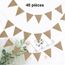 10 Metres En Lin Fanions Toile De Jute 48 Pieces Diy Guirlande Banniere Vintage Decoration Pour Mariage Anniversaire Noel Fete Decor Achat Vente Banderole Banniere Cdiscount