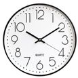 12 Pouces Silencieux Horloge Murale-Moderne Pendule Murale-pour La Chambre Cuisine Salon Decor-Noir-0