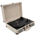 ARAMOX Tourne-disque vinyle Platine vinyle portable Phonograph Bluetooth 5.0 33/45/78 RPM Platine vinyle 100-240 V(beige NOUS)-0