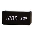 Led Reveil Affichage De Temperature Sons Controle Snooze Alarme