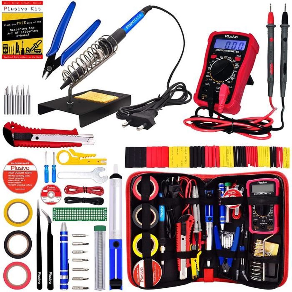 Fer à Souder 60W Réglable 200-450°C - Pour Soudure Précise, Circuits électroniques, Bricolage (avec Support)