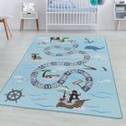 Tapis de chambre pour enfant - SIMPEX - Pirates - Bleu - 120 x 170 cm - 100% Polypropylène