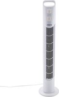 AREBOS Ventilateur tour avec minuterie | 40 Watt | Oscillation 75° | Ventilateur avec 3 niveaux de vitesse | Blanc