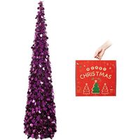 LIWI-Sapin de Noël artificiel pliable avec paillettes pour Halloween, Noël, fête, maison, bureau, cheminée - 1,5 m[603]