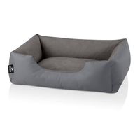 BedDog® ZARA lit pour chien, Panier corbeille, coussin de chien [M env. 70x55cm, STEEL-GREY (gris)]