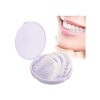 2 Paires Dentier Sourire Fausse Dents Facette Dentaire Couvre Dents Artificielles 2 Haut Et 2 Bas Réutilisable Prothèses