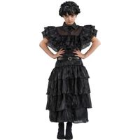 Robe de bal noire pour fille - CHAKS - Mercredi - Halloween - 11/12 ans 152cm