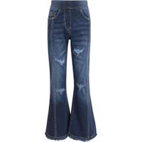 Jeans A2Z 4 Kids Denim Confort Extensible Jegging Evasé Cloche Bottom Pantalon 5-13 Ans