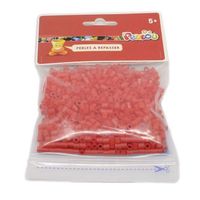 Lot de 1000 perles à repasser rouges PERLOU - Jouet créatif - 5 mm de diamètre