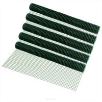 pro.tec 5 rouleaux grillage métallique (mailles carrées)(1m x 5m)(vert) grillage volière grillage clôture 25m fil