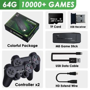 CONSOLE RÉTRO 64G-Console de jeu vidéo M8 avec 10000 jeux intégr