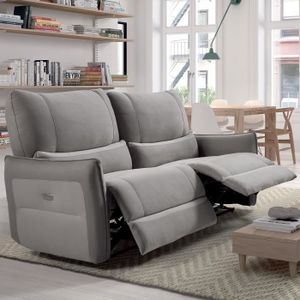 Canape Relax Electrique 3 Places Gris Achat Vente Pas Cher