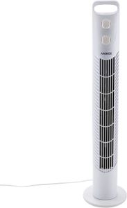 VENTILATEUR AREBOS Ventilateur tour avec minuterie | 40 Watt | Oscillation 75° | Ventilateur avec 3 niveaux de vitesse | Blanc
