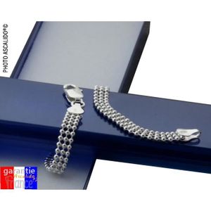 Bracelet Cordon En Argent Massif 925, Avec Céramique Et Zicons - Occasion Comme Neuf