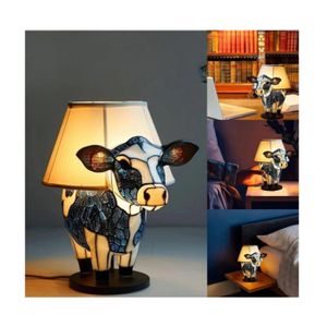 VEILLEUSE BÉBÉ Mignonne lampe de table Highland Cow, Teintée Veilleuse de chevet USB Animaux, Veilleuse portable pour le salon, la chambre coucher